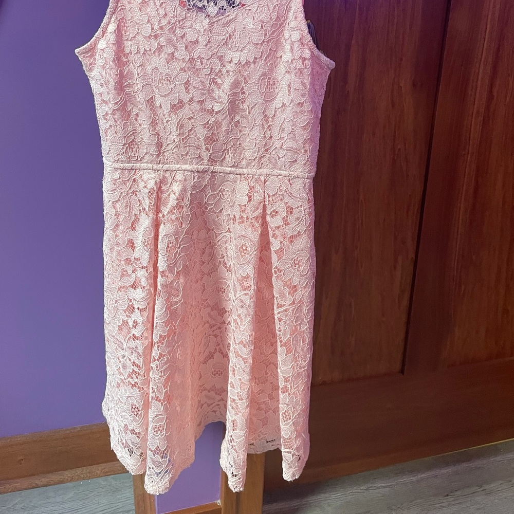 ⭐️Ava & Yelly🌟Peach Lace Dress Nordstrom Girl 12